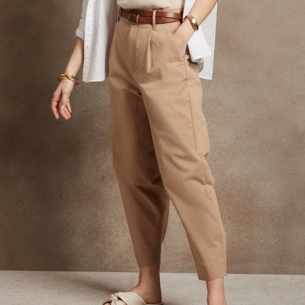 Size 4 High Rise Crop Chino Banana Republic Factory